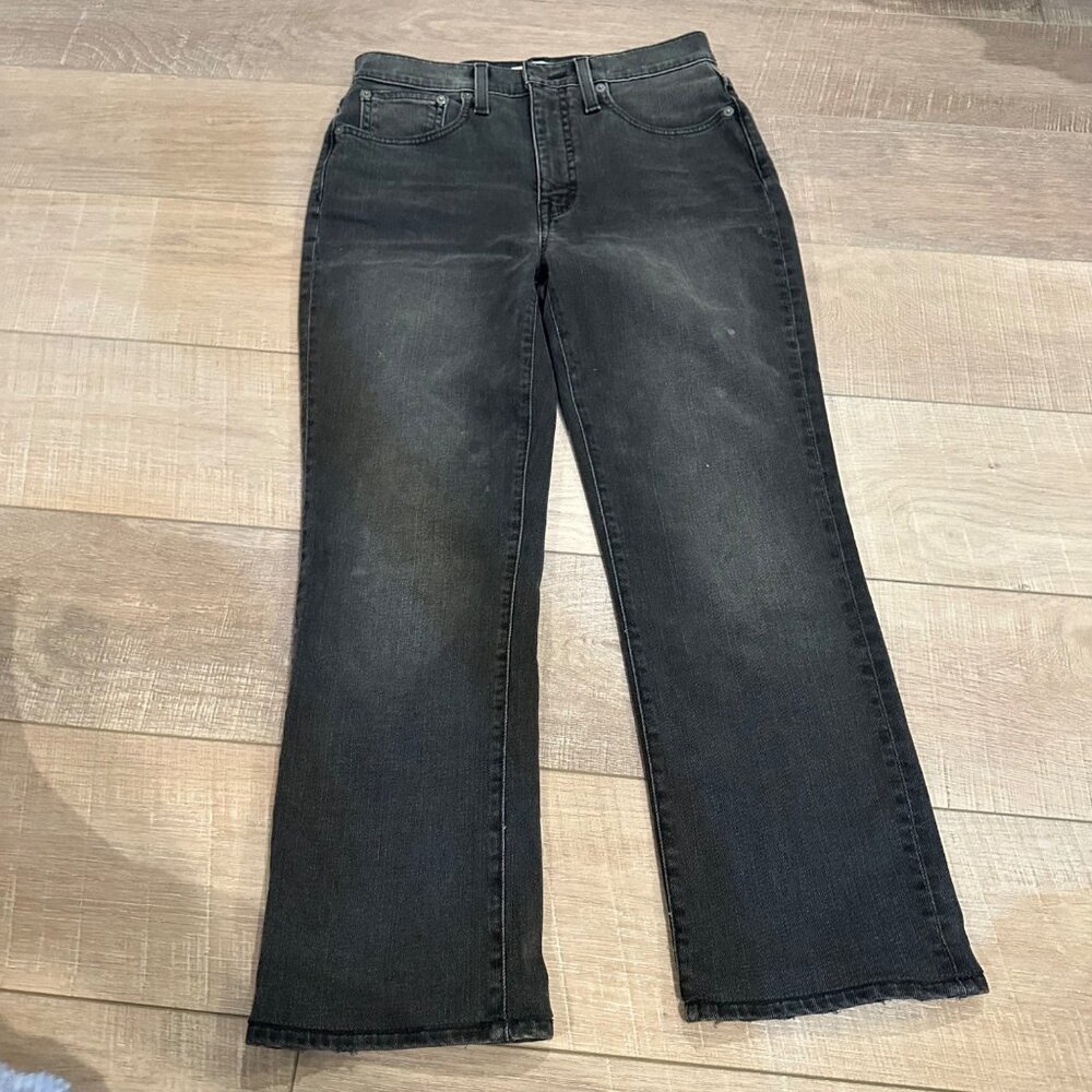 MADEWELL WOMENS BLACK JEANS SLIM DEMI BOOT SIZE 25